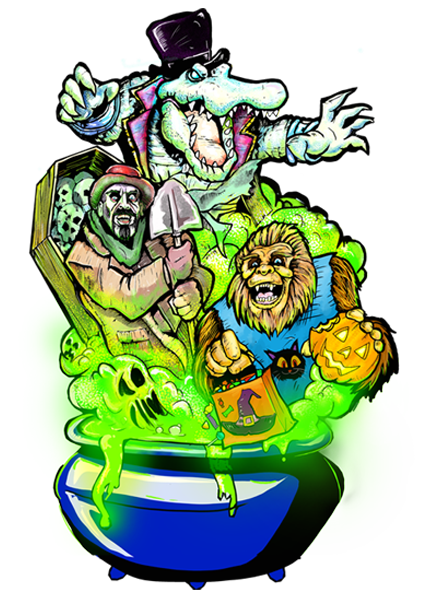 Gators Ghosts and Goblins images of characters in the event