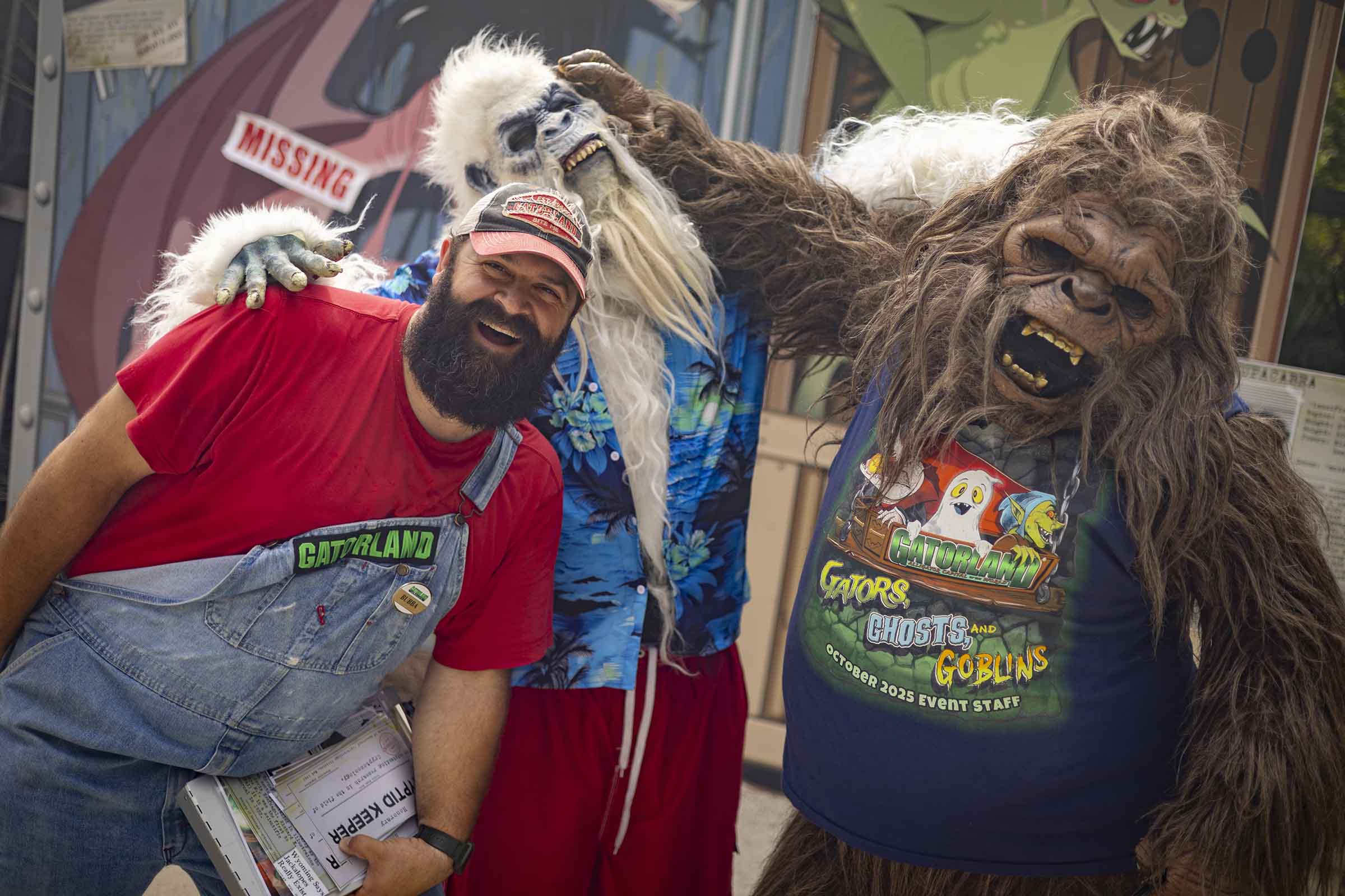 Yeti, Skunk Ape and Bubba at Gatorland’s Halloween event Gators Ghosts & Goblins 2026