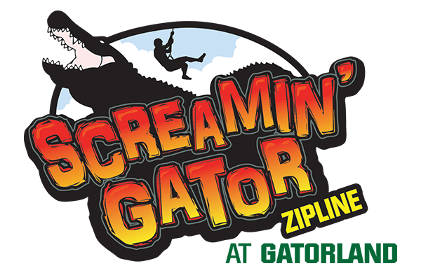 Screamin’ Gator Zipline Logo at Gatorland Gatorland zipline logo
