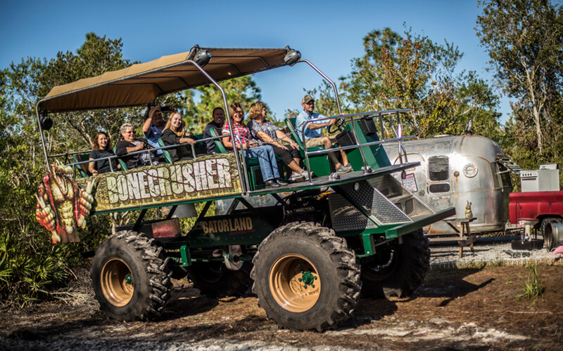 Bonecrusher vehicle - Riding Bomecrusher on the Stomping Gator Off Road adventure